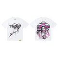Men's Casual 100% Cotton Knitted Short-Sleeved T-Shirt Vintage Hell Star 1.1 Printed Loose Hell Star Tee Shirts